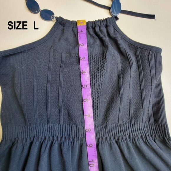 Dark Blue Halter Tie Dress  Size S - Picture 10 of 12